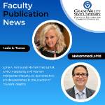 Congratulations to Lorie A. Tuma and Mohammed Lefrid for publishing new articles